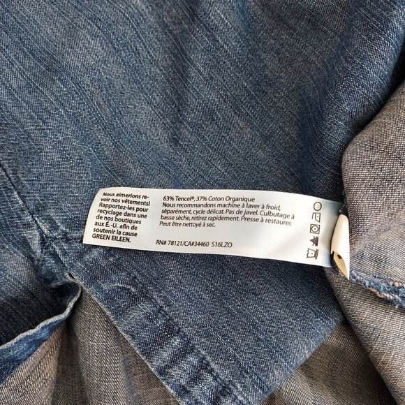 Eileen Fisher Long Sleeve Shirt Dress Size Medium - Picture 6 of 7